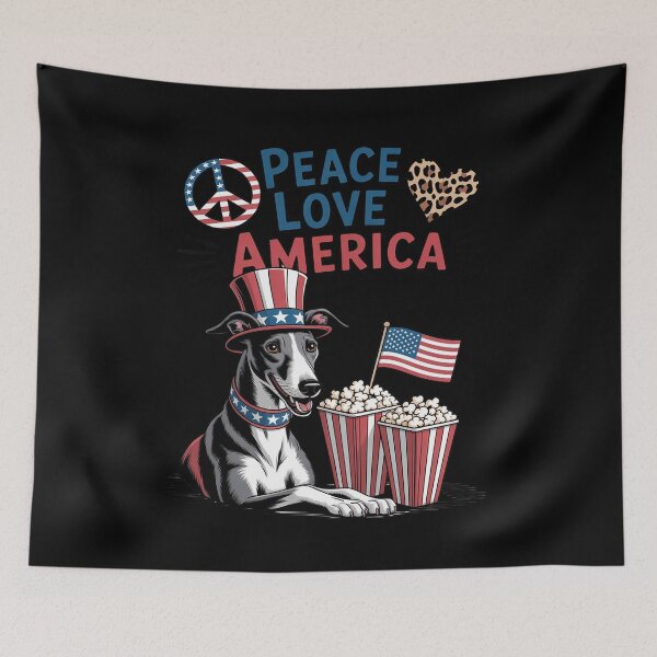 Item preview, Peace Love Weimaraner Dog Patriotic America Flag 4th Julyư  designed and sold by FadeOfThrone.