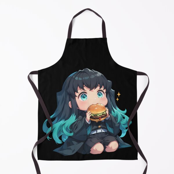 Item preview, Muichiro Tokito Demon Slayer Anime Kawaii Chibi Burger Calm Bite designed and sold by mildaclairmo.