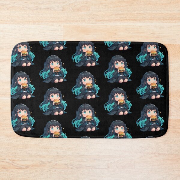 Item preview, Muichiro Tokito Demon Slayer Anime Kawaii Chibi Burger Calm Bite designed and sold by mildaclairmo.