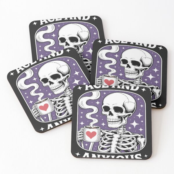 Item preview, Asexual Pride Ace and Anxious Funny Skeleton Asexuality designed and sold by GaryBellcvbnb.