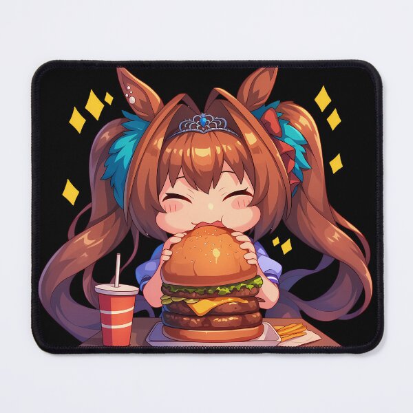 Item preview, Daiwa Scarlet Uma Musume Pretty Derby Anime Girl Chibi Kawaii Burger Sparkle Joy Moment designed and sold by mildaclairmo.