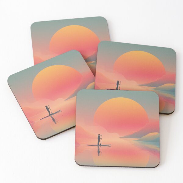 Item preview, Paddleboard Journey at Surreal Sunset designed and sold by Art of Ngu.