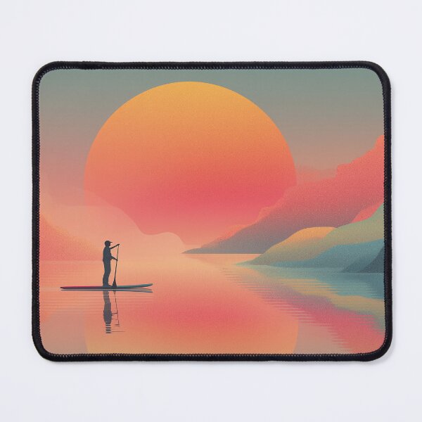 Item preview, Paddleboard Journey at Surreal Sunset designed and sold by Art of Ngu.