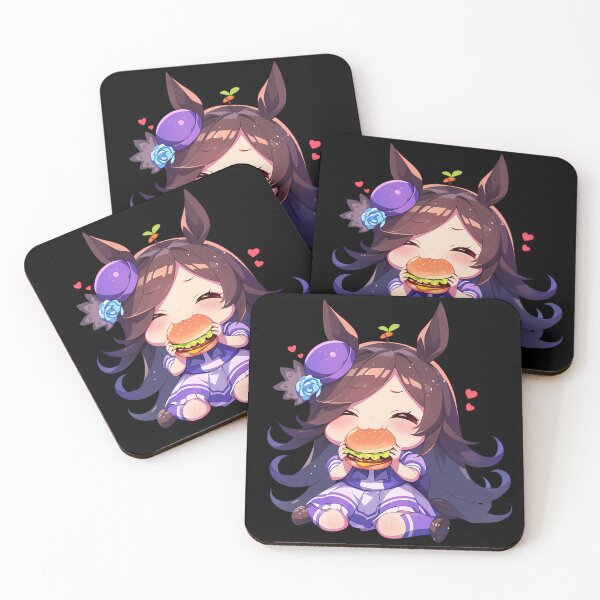 Item preview, Rice Shower Uma Musume Pretty Derby Anime Girl Chibi Kawaii Burger Heartfelt Cute Moment designed and sold by mildaclairmo.