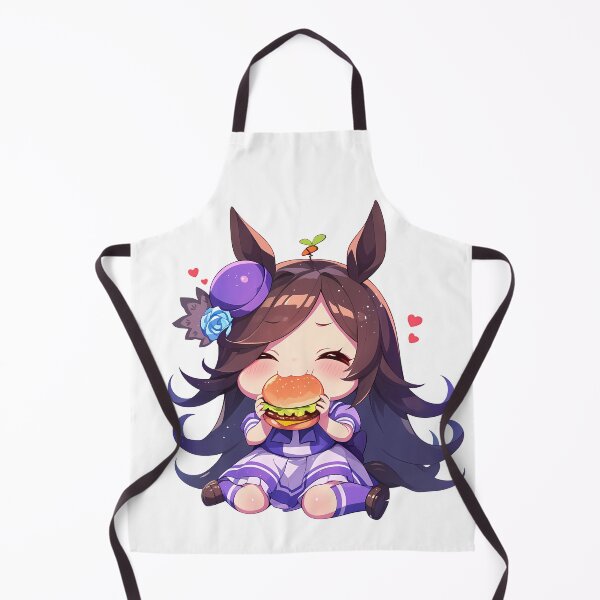 Item preview, Rice Shower Uma Musume Pretty Derby Anime Girl Chibi Kawaii Burger Heartfelt Cute Moment designed and sold by mildaclairmo.