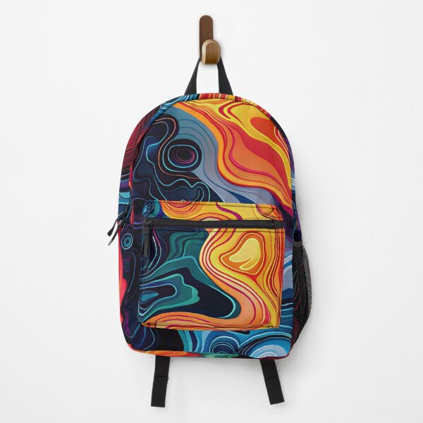 Item preview, Vibrant Neon Topographic Fluid Art - Colorful Liquid Marble Abstract Map Pattern - Modern Rainbow Topography Aesthetic for Home and Tech Accessories by Vivaan Studio designed and sold by Vivaan Studio.