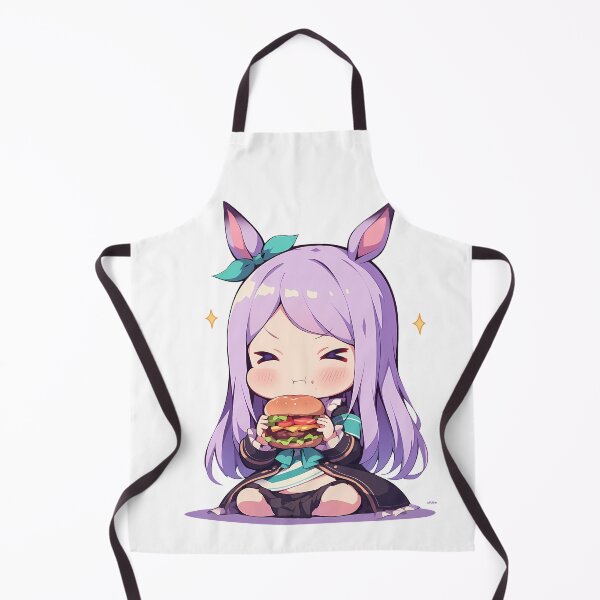 Item preview, Rice Shower Uma Musume Pretty Derby Anime Girl Chibi Kawaii Burger Heartfelt Cute Moment designed and sold by mildaclairmo.