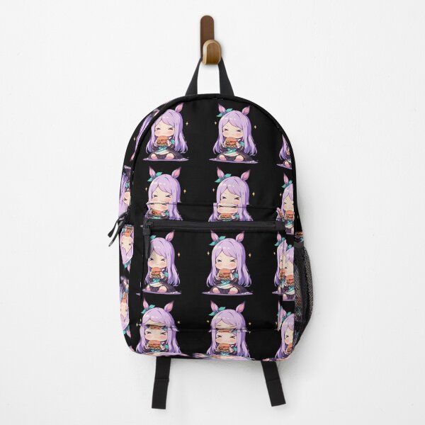 Item preview, Rice Shower Uma Musume Pretty Derby Anime Girl Chibi Kawaii Burger Heartfelt Cute Moment designed and sold by mildaclairmo.