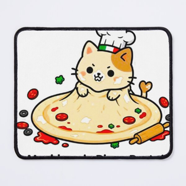 Item preview, Kawaii Pizza Cat Baker - Mochipaw's Pizza Party Funny Italian Chef Illustration designed and sold by MT-Hub | Art for Every Soul.