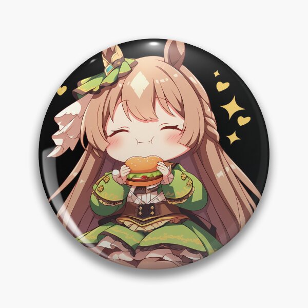 Item preview, Mcqueen Mejiro Mcqueen Uma Musume Pretty Derby Anime Girl Chibi Kawaii Burger Sparkle Sweet Moment designed and sold by mildaclairmo.