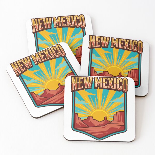 Item preview, New Mexico Desert Sunrise Badge – Southwestern Landscape Vintage Emblem Illustration designed and sold by CreativeHymms.