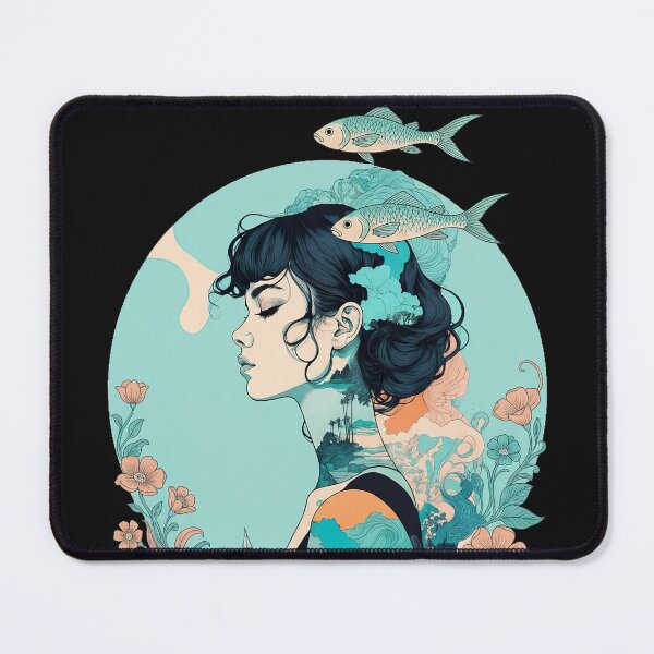 Item preview, Ocean Woman Botanical Art Nature Lover designed and sold by FemmeForge.