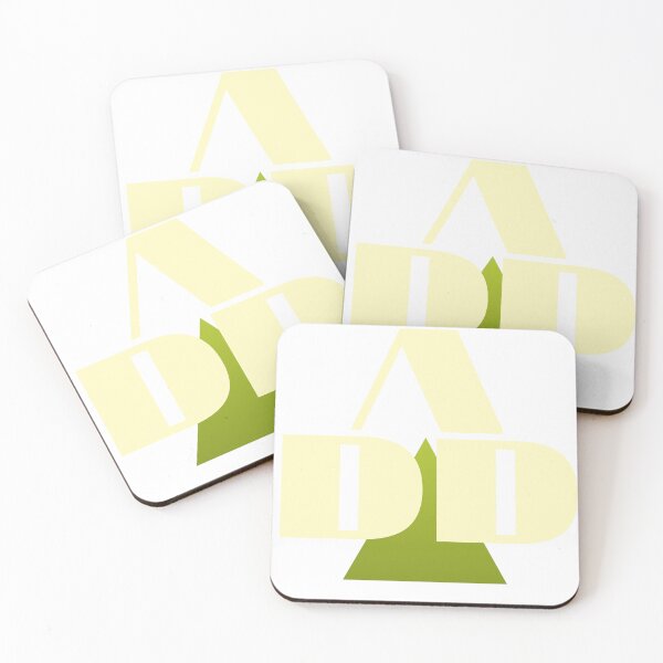 Item preview, Minimalist ADD Monogram Logo - Beige Letters with Green Geometric Triangle Design designed and sold by Faali950.