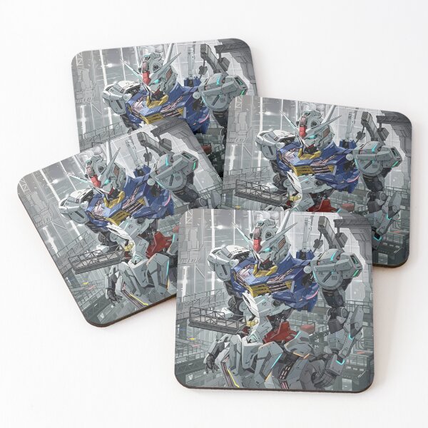 Item preview, Gundam Aerial - Mecha Hangar Scene – High-Tech Robot Design designed and sold by Dyan4.