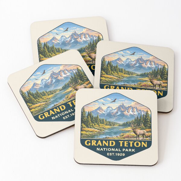 Item preview, Grand Teton National Park Retro Sticker designed and sold by Gideon Emmerich.