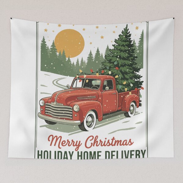 Item preview, Merry Christmas – Retro Holiday Home Delivery designed and sold by Moanx Store.