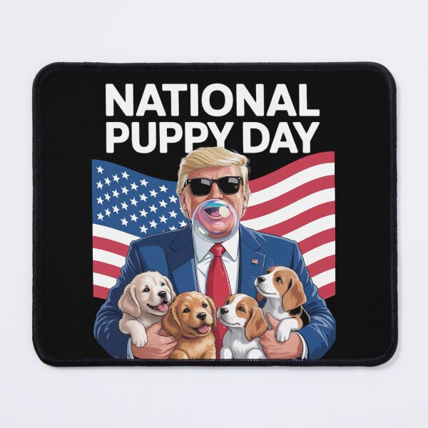 Item preview, President Trump Cute Puppies National Puppy Day 2025 designed and sold by MarryIsMonth.