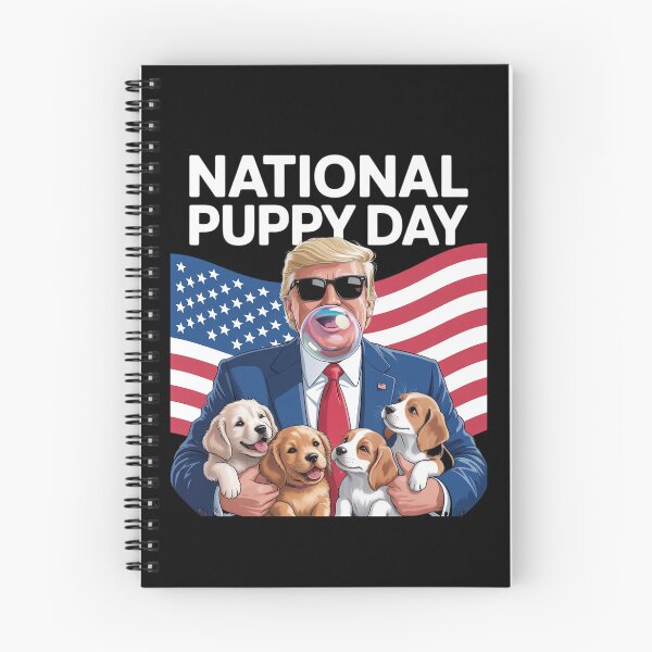 Item preview, President Trump Cute Puppies National Puppy Day 2025  designed and sold by MarryIsMonth.