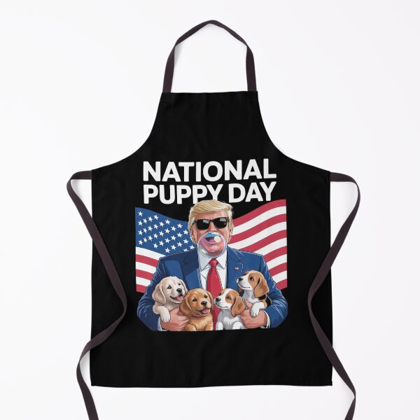 Item preview, President Trump Cute Puppies National Puppy Day 2025 designed and sold by MarryIsMonth.