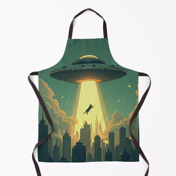 Item preview, Cat Abducted by UFO | Funny Alien Abduction Space Art designed and sold by cr6zym1nd.