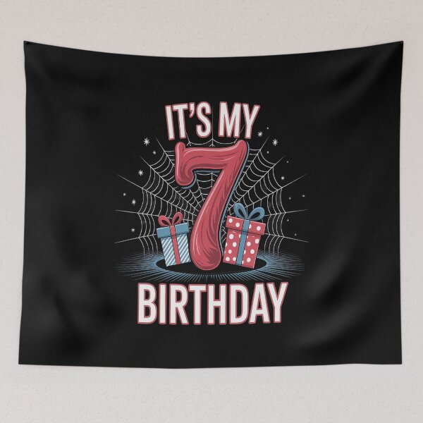 Item preview, Gamer Spider Web Birthday Level Up Fun Kids 7th Celebration designed and sold by Shannon Bosley.