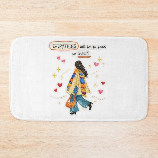 Item preview, Everything Will Be So Good So Soon – Embroidered Hope Quote Sticker designed and sold by Gurjeetpixelart.