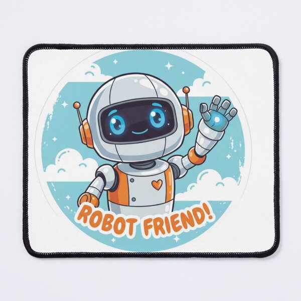 Item preview, Cute Robot Friend Cartoon Illustration – Friendly AI Robot Sticker & T-Shirt Design designed and sold by trendyart1112.