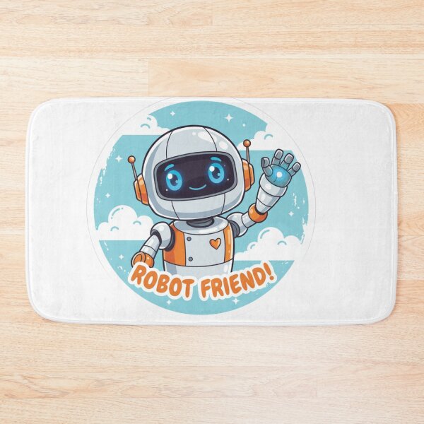 Item preview, Cute Robot Friend Cartoon Illustration – Friendly AI Robot Sticker & T-Shirt Design designed and sold by trendyart1112.