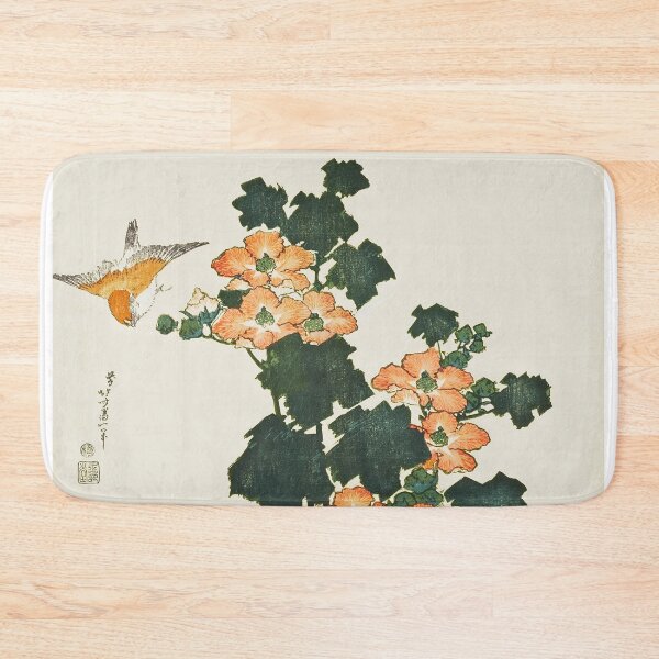 Item preview, Hokusai Hibiscus and Sparrow - Vintage Japanese Floral Art designed and sold by Open Canvas.