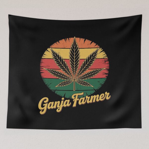 Item preview, Ganja Farmer Cannabis Leaf Style Rastafari designed and sold by Shannon Bosley.
