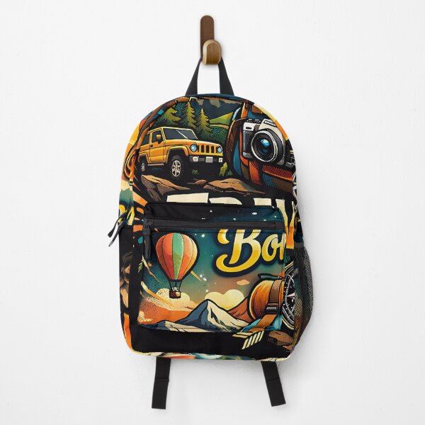 Item preview, Born To Travel - Adventure Backpacker Traveler T-Shirt Design designed and sold by UrbanEchoHub.