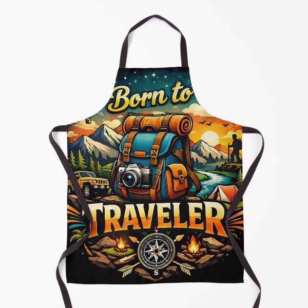 Item preview, Born To Travel - Adventure Backpacker Traveler T-Shirt Design designed and sold by UrbanEchoHub.