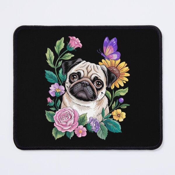 Item preview, Pug Dog Pug Face Flower Pug Lovers Owners Pug Mom Dad designed and sold by MarryIsMonth.