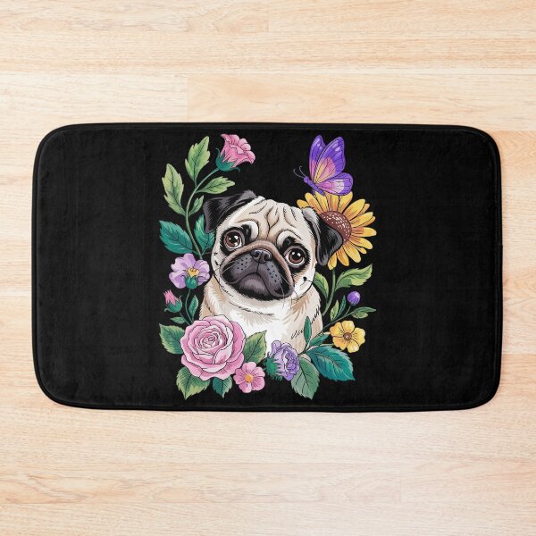 Item preview, Pug Dog Pug Face Flower Pug Lovers Owners Pug Mom Dad  designed and sold by MarryIsMonth.