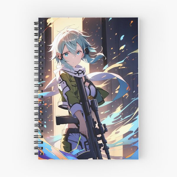 Item preview, Sinon Sword Art Online Anime Girl Waifu Sniper Flames Action Bright Dynamic designed and sold by thedarvills.
