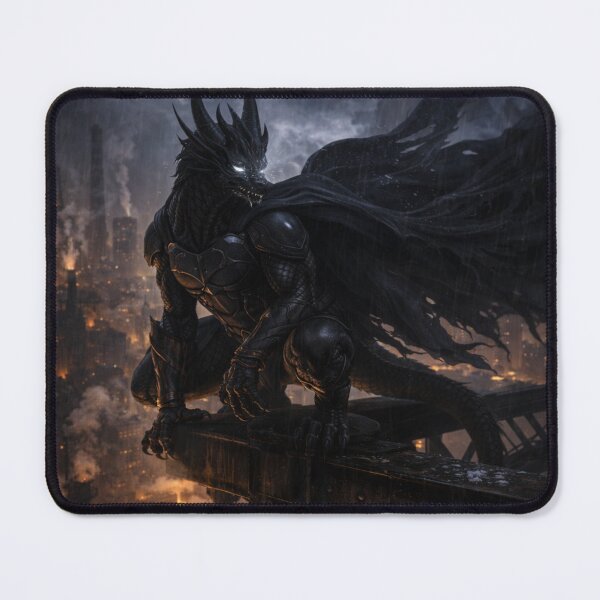Item preview, Nightfall Vigilant Dragon – Superhero Dragon Heroes Art designed and sold by EpicDragons-.