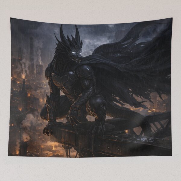 Item preview, Nightfall Vigilant Dragon – Superhero Dragon Heroes Art designed and sold by EpicDragons-.