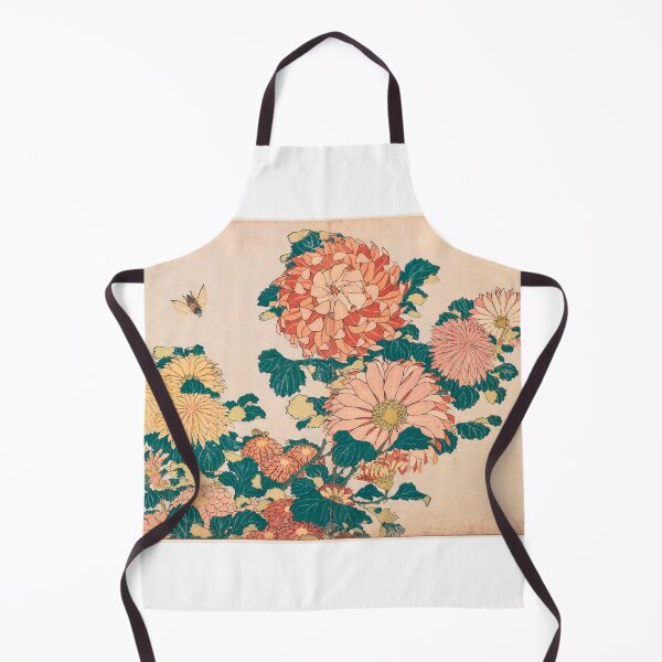 Item preview, Chrysanthemums and Bee - Vintage Japanese Floral Art designed and sold by Open Canvas.