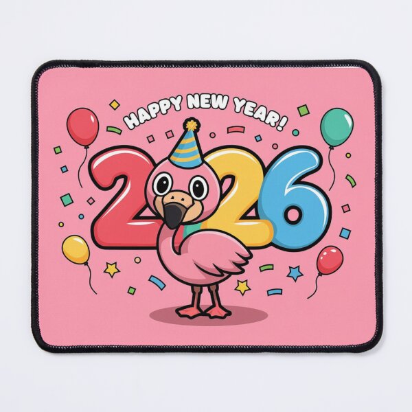 Item preview, New Year Party with Flamingo 2026 designed and sold by NeatThingLover.