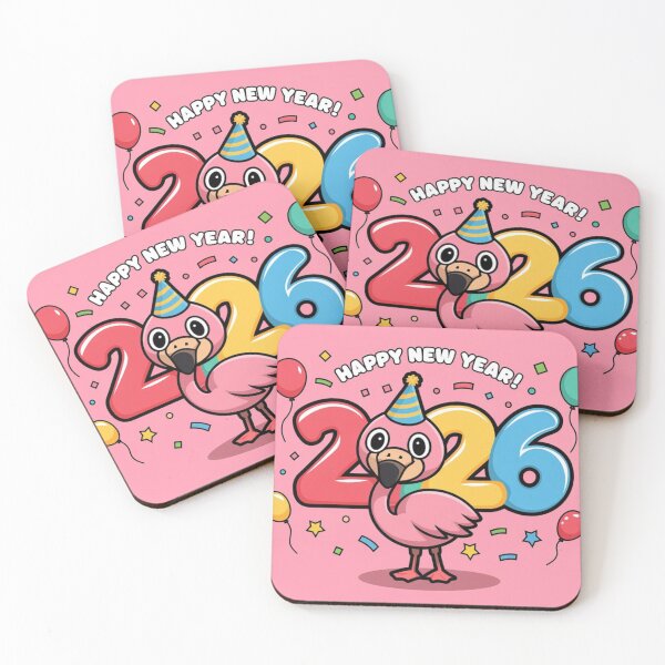 Item preview, New Year Party with Flamingo 2026 designed and sold by NeatThingLover.