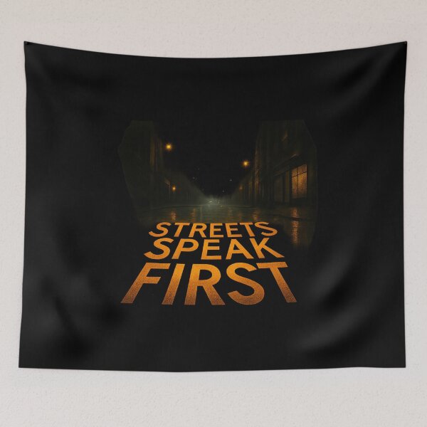Item preview, Streets Speak First - Urban Night Graffiti Reflection designed and sold by MKreative Studio.