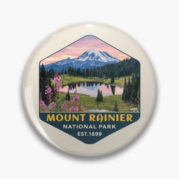 Item preview, Mount Rainier National Park Retro Sticker designed and sold by Gideon Emmerich.