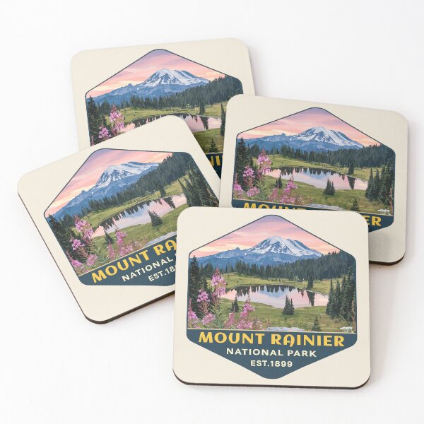 Item preview, Mount Rainier National Park Retro Sticker designed and sold by Gideon Emmerich.