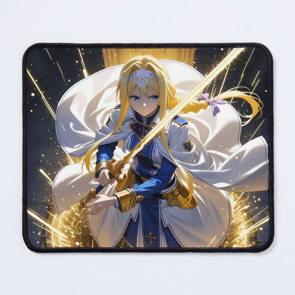 Item preview, Alice Zuberg Sword Art Online anime fantasy knight holy sword gold anime girl designed and sold by thedarvills.