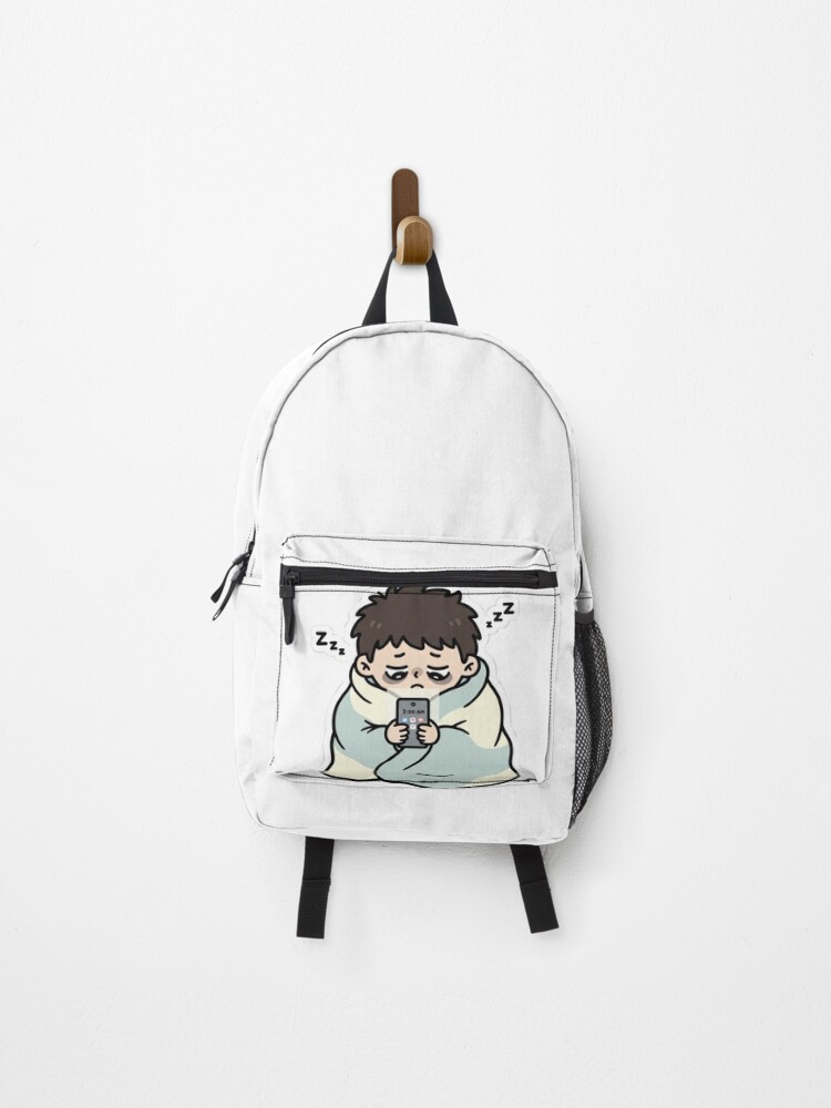 Thumbnail 1 of 3, Backpack, Sleepy guy designed and sold by HazSticker.