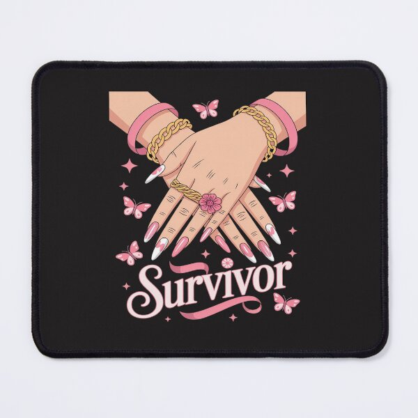 Item preview, Breast Cancer Survivor Awareness Black Woman Nails Pink designed and sold by TAYLOROUSDALE.