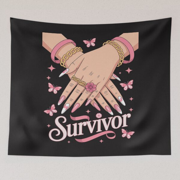 Item preview, Breast Cancer Survivor Awareness Black Woman Nails Pink designed and sold by TAYLOROUSDALE.