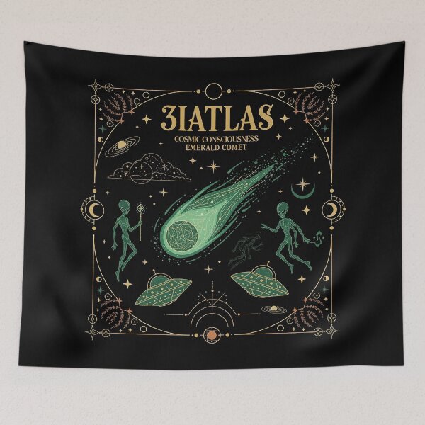 Item preview, 3iatlas Emerald Comet Cosmic Consciousness Art Nouveau designed and sold by zzz888.