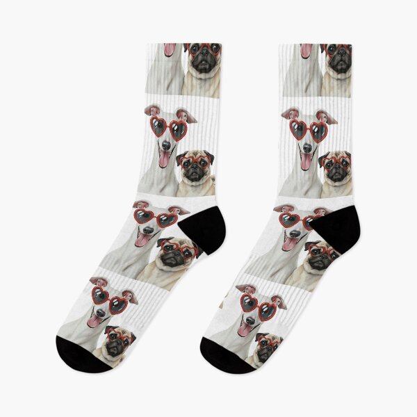 Item preview, Greyhound & French Bulldog Valentine Oil Portrait designed and sold by EvrmoodCo.