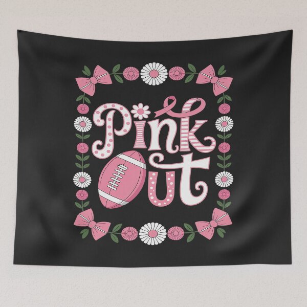 Item preview, Breast Cancer Womens Pink Out Football Bow Coquette designed and sold by TAYLOROUSDALE.